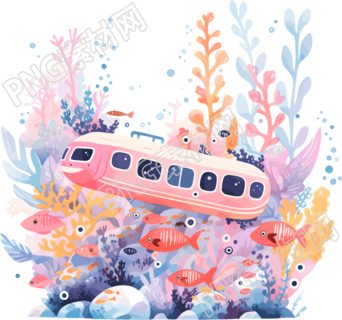 潜水艇珊瑚插图