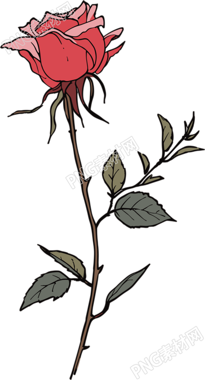 一朵玫瑰花高清圖形素材
