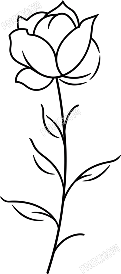 線條玫瑰花商業(yè)創(chuàng)意設(shè)計(jì)素材