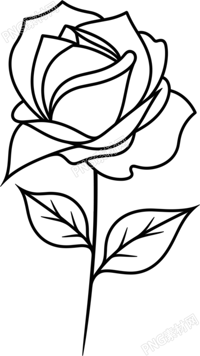 線條玫瑰花圖形設(shè)計(jì)素材