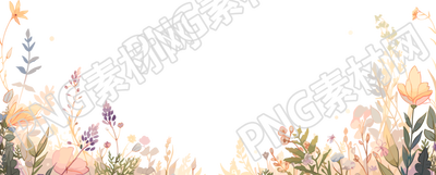 植物花邊插畫