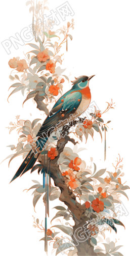 中國(guó)畫花鳥可商用素材