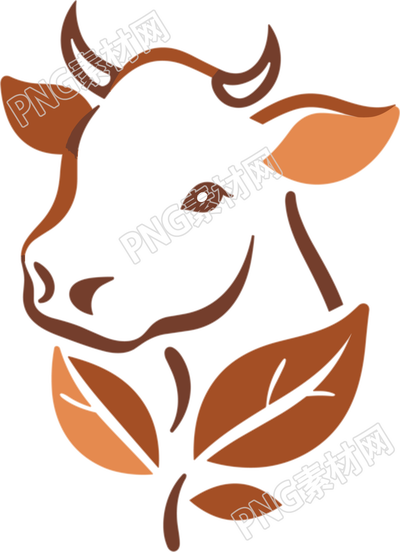 卡通牛簡(jiǎn)潔明了素材