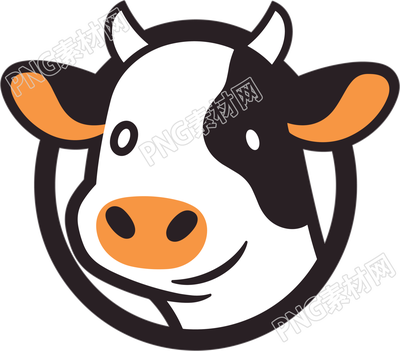 卡通牛動(dòng)物插畫(huà)