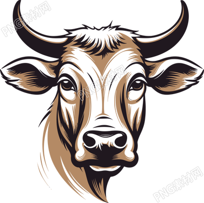 卡通牛簡(jiǎn)單插圖