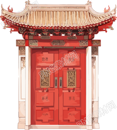 紅色大門創(chuàng)意設(shè)計(jì)素材
