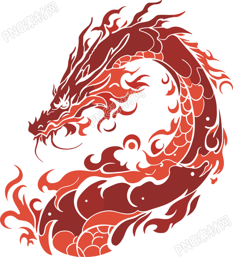 中国龙透明背景设计元素