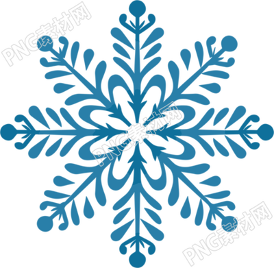藍色雪花PNG插畫