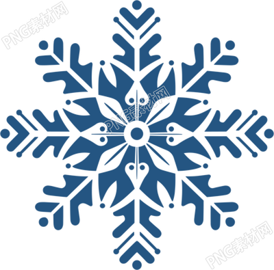 藍色雪花透明背景圖形素材