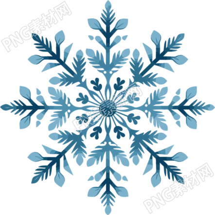 蓝色雪花高清图形素材