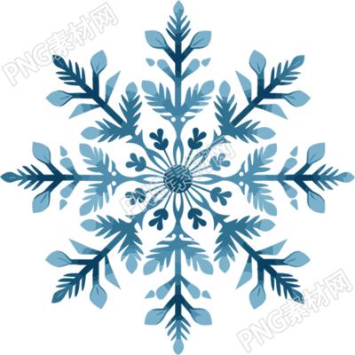 藍色雪花高清圖形素材