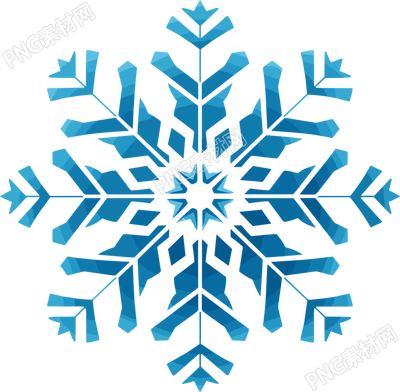 藍色雪花插畫簡約設(shè)計元素