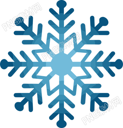 藍色雪花可商用插圖