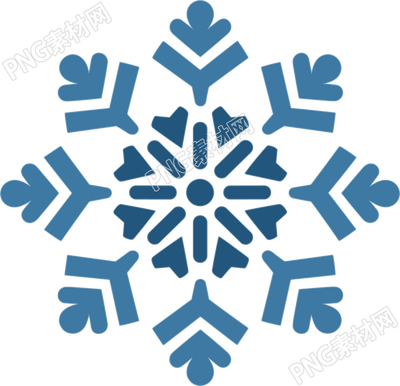 藍色雪花簡約設(shè)計素材