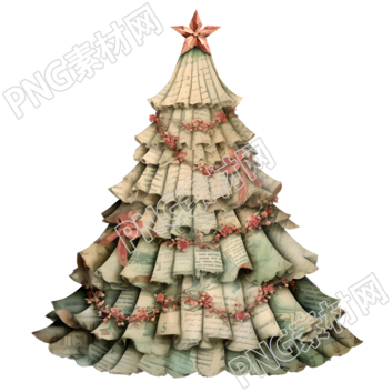 復(fù)古圣誕樹美國風(fēng)情素材