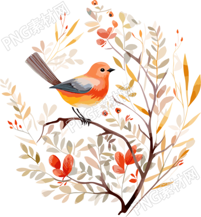 花鳥(niǎo)裝飾畫(huà)插圖