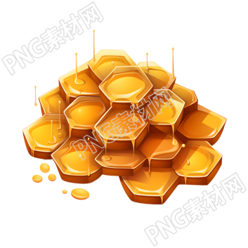 3D蜂巢图案插画