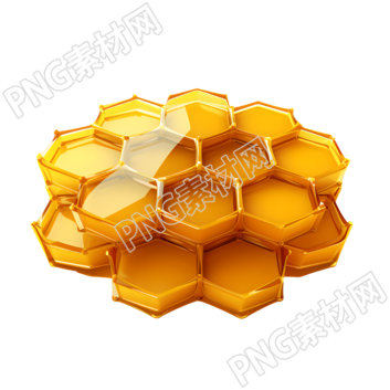 3D蜂巢卡通插图