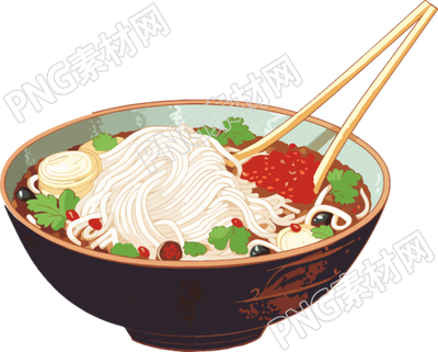 螺蛳粉插画设计元素