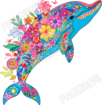 可爱海豚创意设计素材