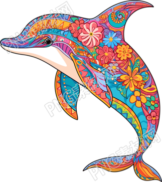 海豚透明背景插画
