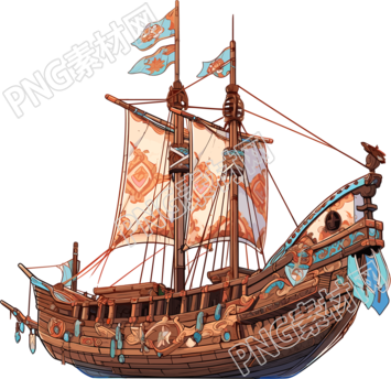 帆船商业设计图案素材