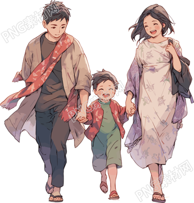 温馨家庭插图