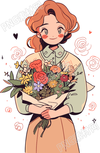 教师节卡通女老师商业设计元素