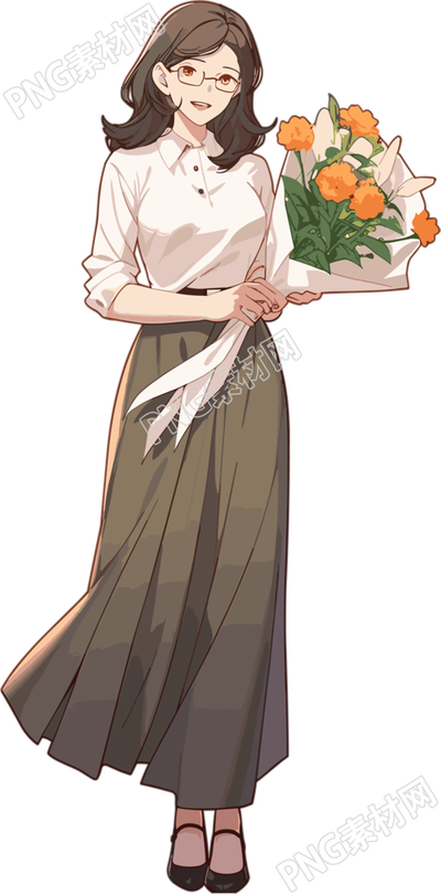 教师节卡通女老师图案素材