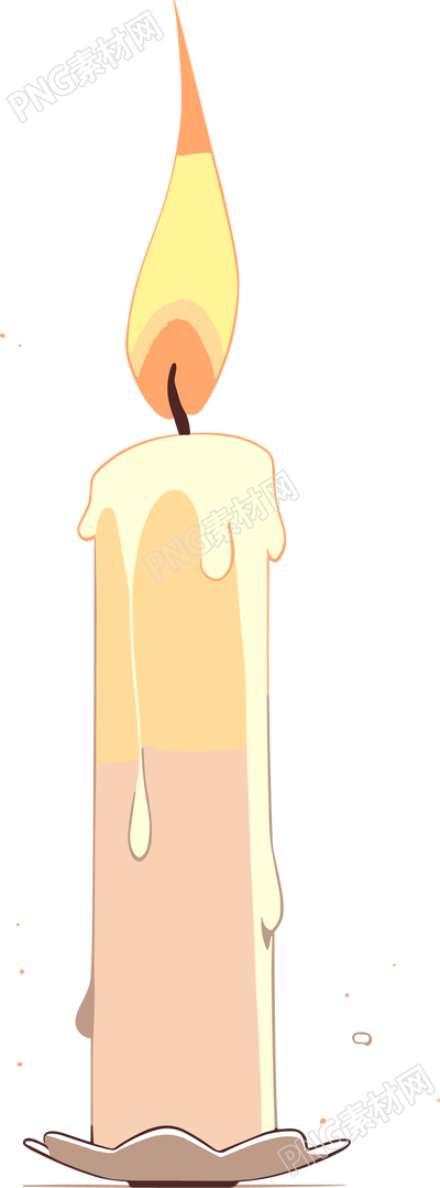 烛光插画设计素材