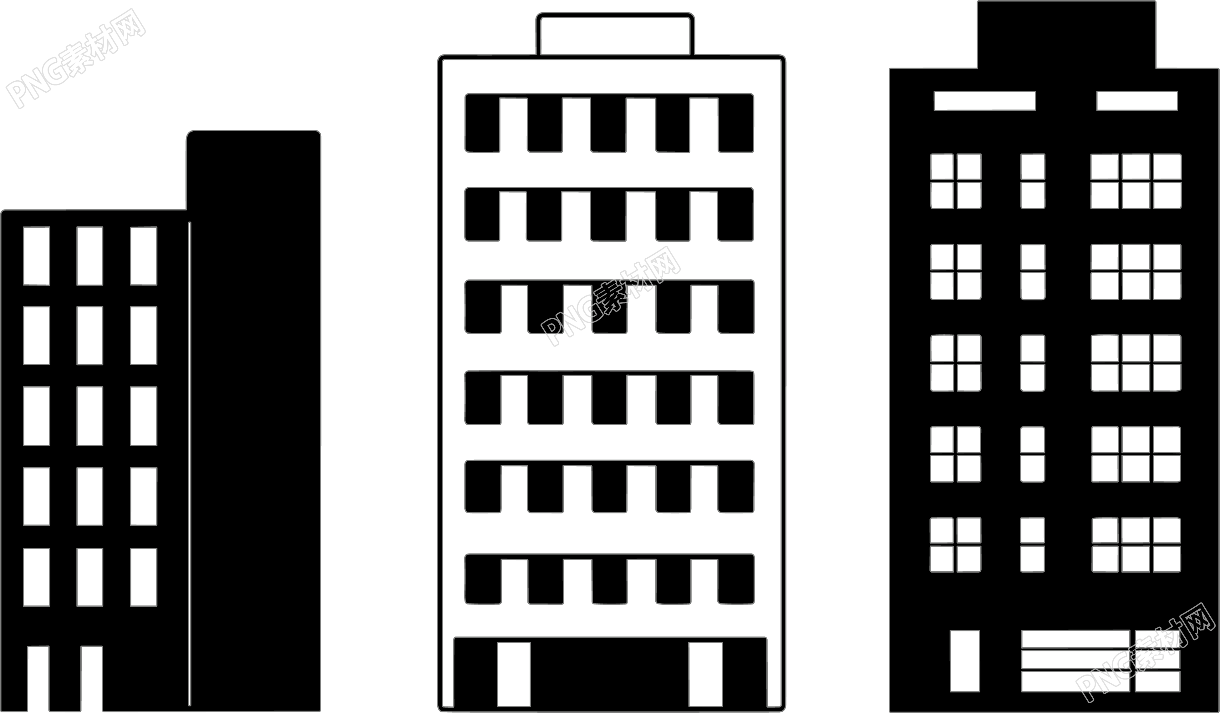 建筑剪影创意设计元素