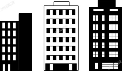 建筑剪影创意设计元素