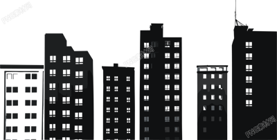 建筑剪影插画设计元素