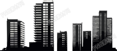 建筑剪影黑色素材