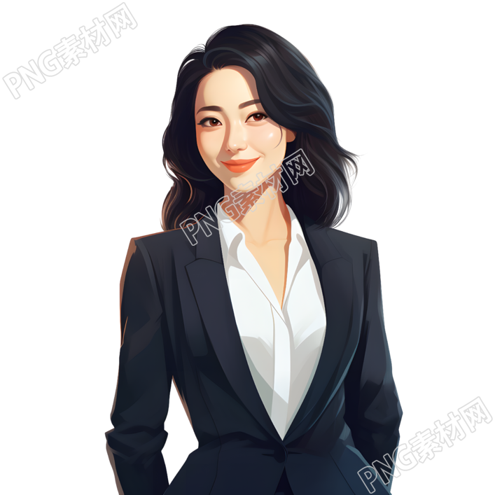 人像老师面带微笑的插图