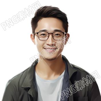 人像老师微笑插画设计