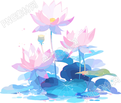 莲花儿童插画可商用素材