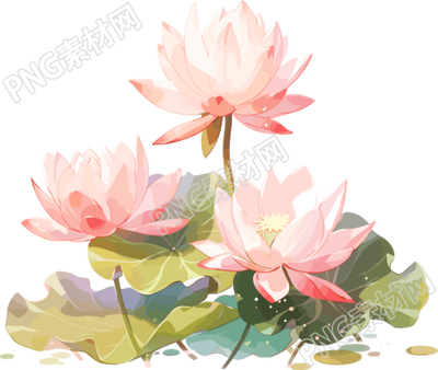 莲花透明背景插图