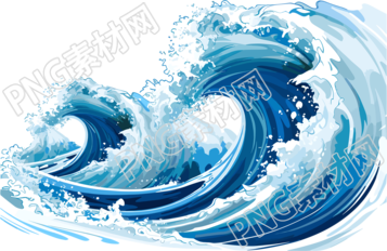 蓝色海浪创意设计元素