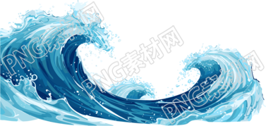 蓝色海浪高清PNG图形素材