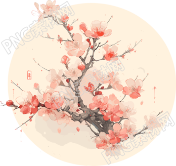 梅花商业设计插图