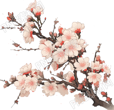 梅花高清素材设计插画