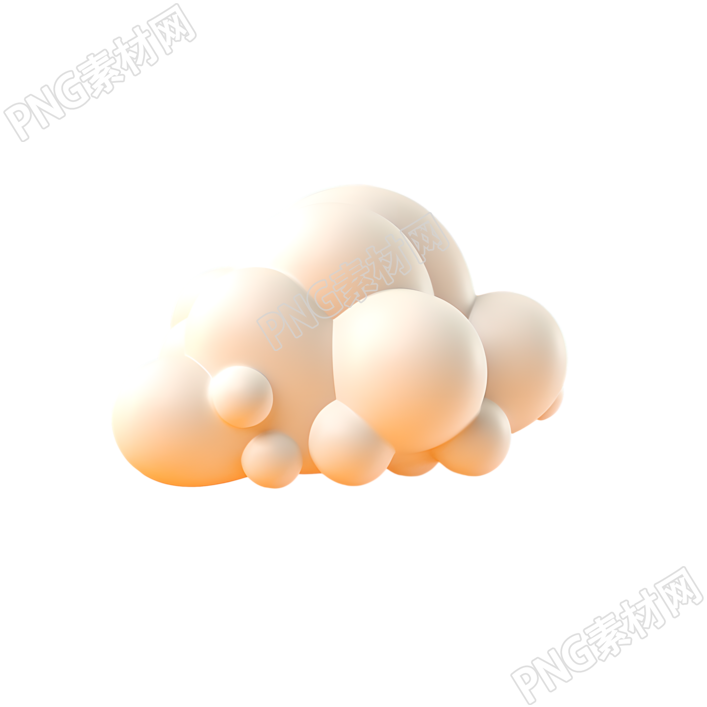 3D立体云插画设计素材