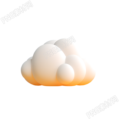 3D立体云PNG图形设计素材