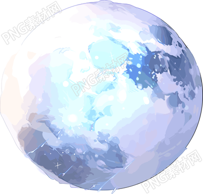 月亮扁平插图