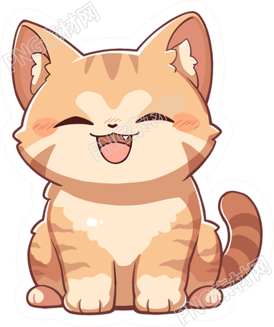 猫咪贴纸精美插画