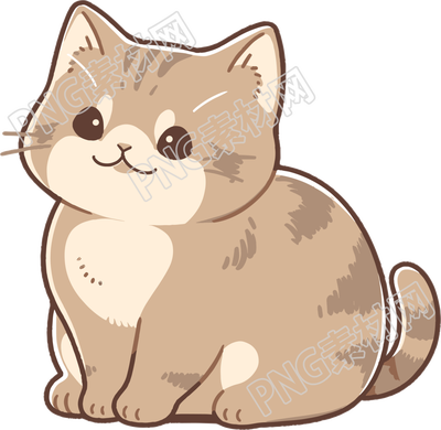 猫咪贴纸创意设计插画