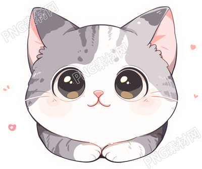 猫咪贴纸高清图形素材