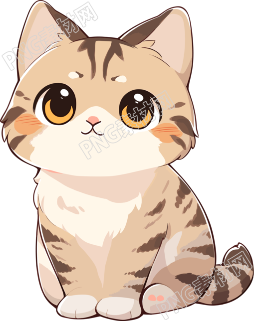 猫咪贴纸商业设计元素