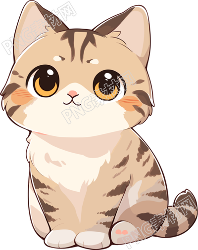 猫咪贴纸商业设计元素